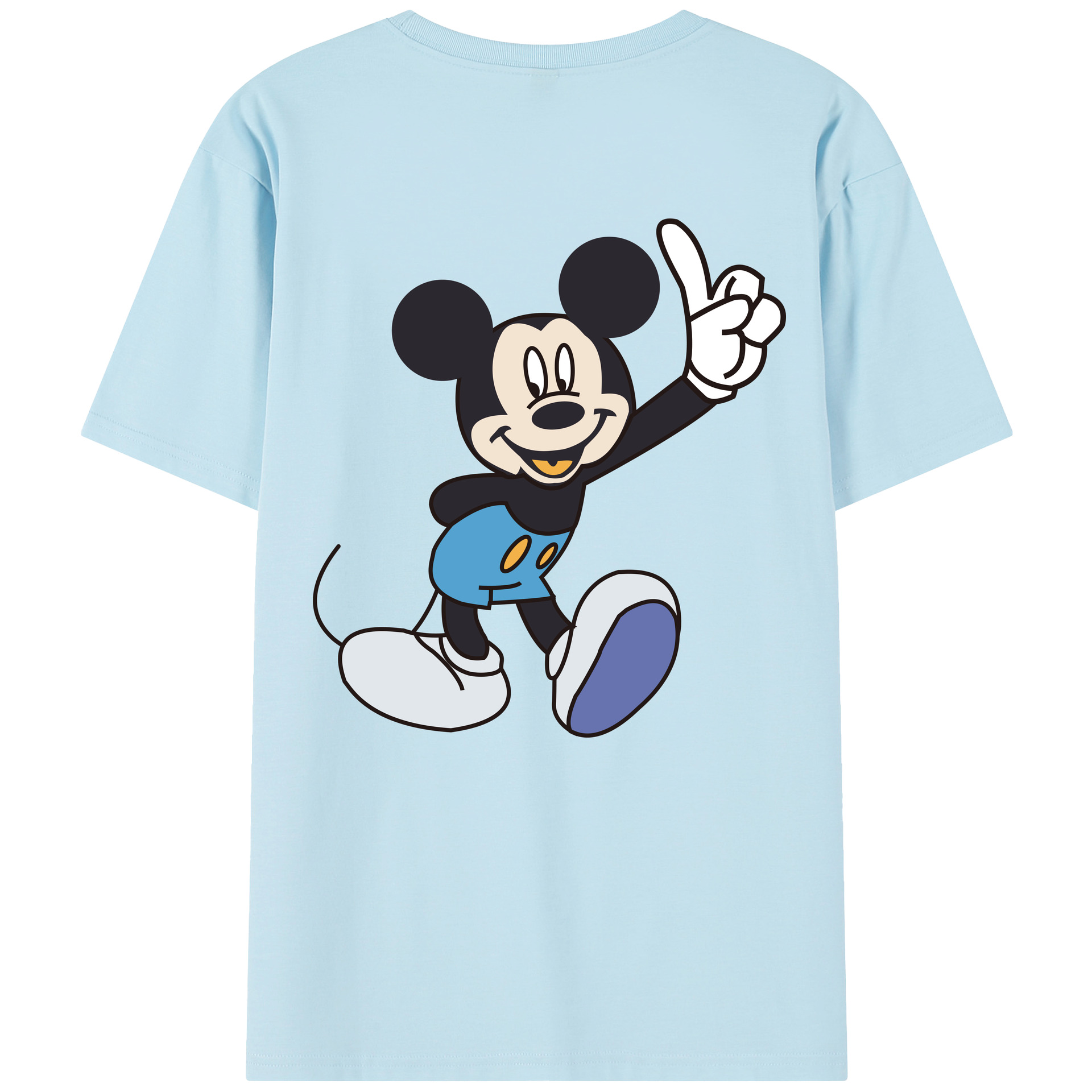 （画像用） ミッキーマウス Mickey Mouse 綿100％半袖Tシャツ（背面プリント）